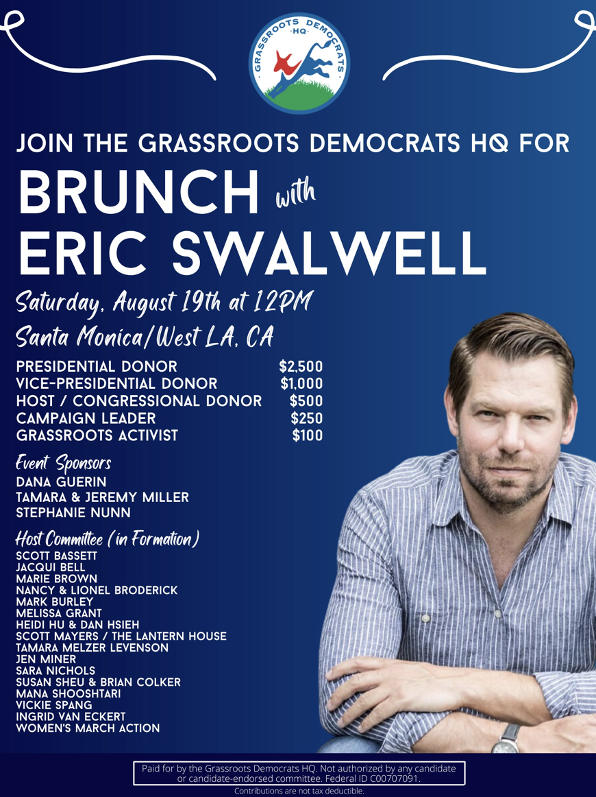 Brunch with Eric Swalwell