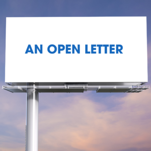 An open letter